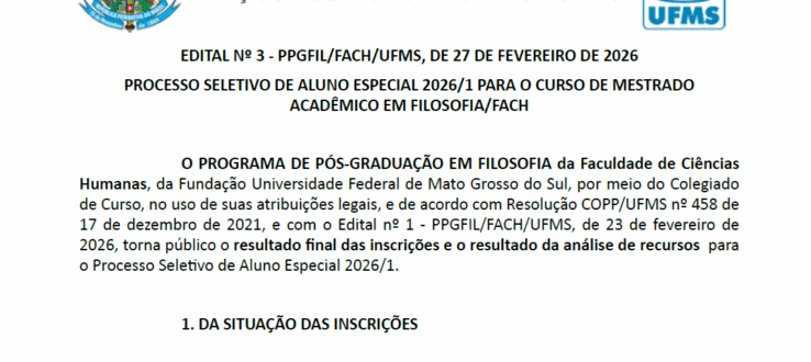 Resultado Final e Análise de Recursos Aluno Especial