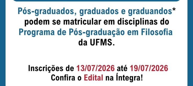 (Português do Brasil) Edital Aluno Especial 2026.2 PPgFil UFMS