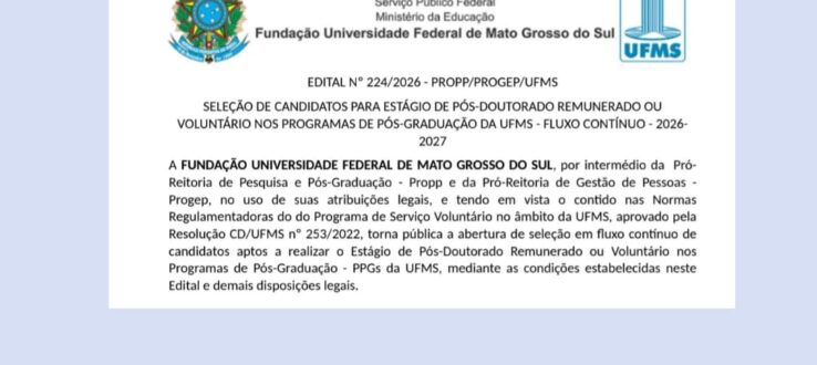 (Português do Brasil) Oportunidade de Pós-Doutorado no PPgFil